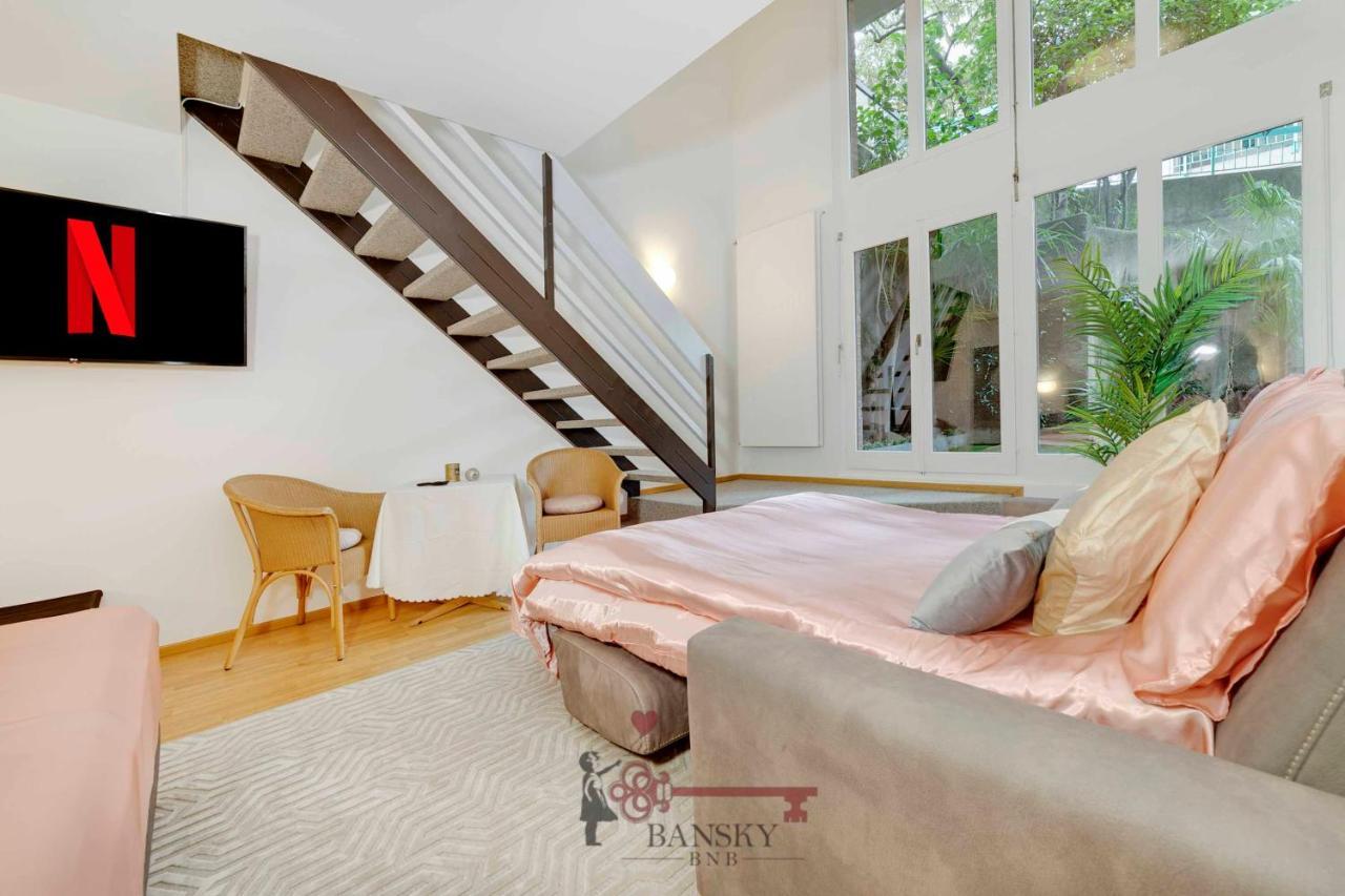 Duplex Loft In Lugano Center With Garden, Wi-Fi -By Easylife Swiss Daire Dış mekan fotoğraf